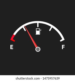 Motor Gas Gauge. Empty Fuel Meter 