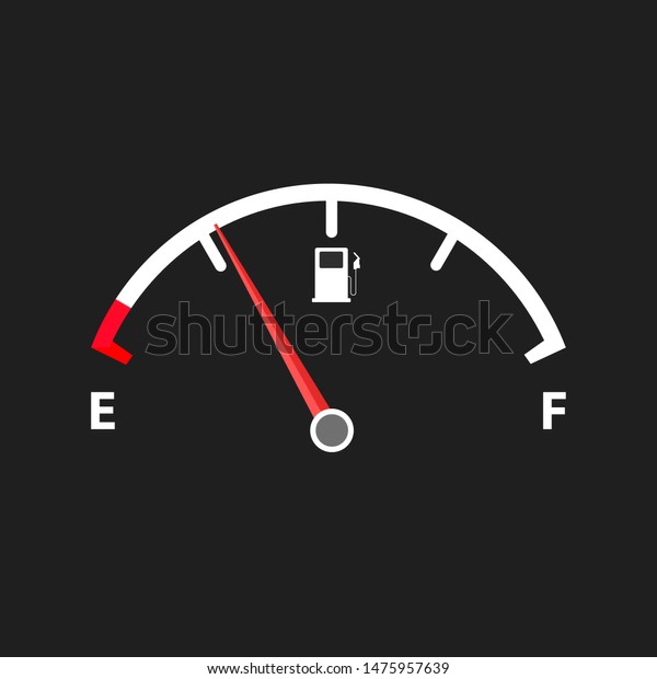 Motor gas gauge. Empty fuel\
meter 