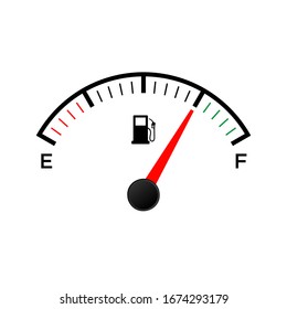 Motor Gas Gauge Icon Isolated On White Background Vector Illustration Eps 10