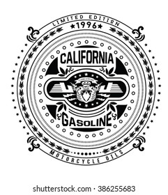 Motor gasoline typography, vectors
