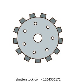 motor gear isolated icon