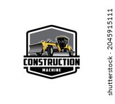 motor grader construction machine isolated logo vector