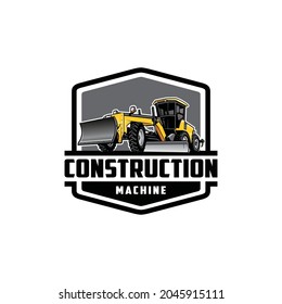 motor grader construction machine isolated logo vector