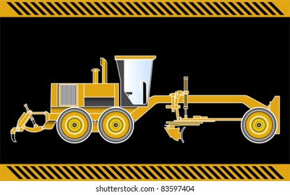 Motor Grader construction machinery equipment isolated