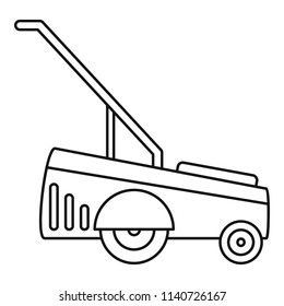Motor grass cutter icon. Outline illustration of motor grass cutter vector icon for web design isolated on white background