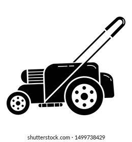 Motor grass cutter icon. Simple illustration of motor grass cutter vector icon for web design isolated on white background