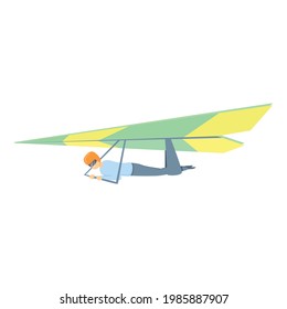 cartoon hang glider