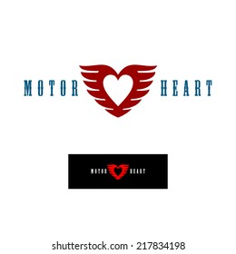 Motor Heart Logo Template