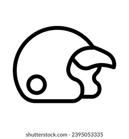 motor helmet line icon illustration vector graphic. Simple element illustration vector graphic, suitable for app, websites, and presentations isolated on white background