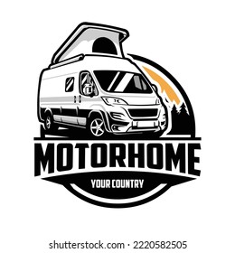 Motor Home Camper Van Logo Vector Isolated