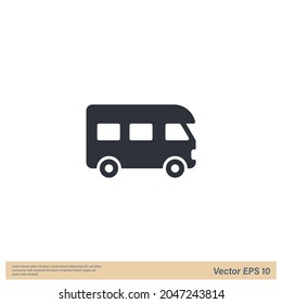 motor home icon vector logo template