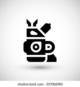 Motor icon isolated on grey. Vector illustration
