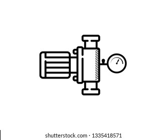 Motor icon. Mechanical and automotive usage. Vector illustration