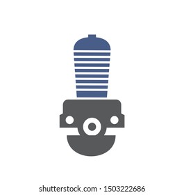 Motor icon on background for graphic and web design. Simple illustration. Internet concept symbol for website button or mobile app.