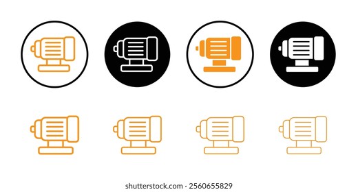 Motor icon Outline vector for web ui