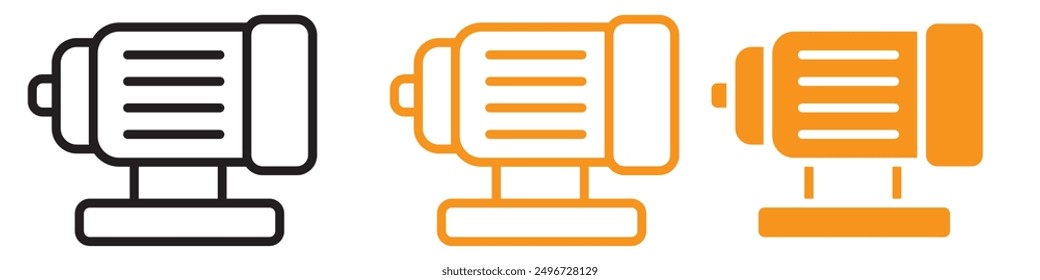 Motor Icon Set Engine and Machinery Illustrations for Automotive and Engineering Projects