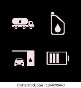 motor icon. motor vector icons set battery, car oil, oil truck and changing car oil