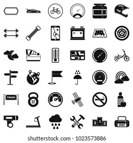 Motor icons set. Simple set of 36 motor vector icons for web isolated on white background
