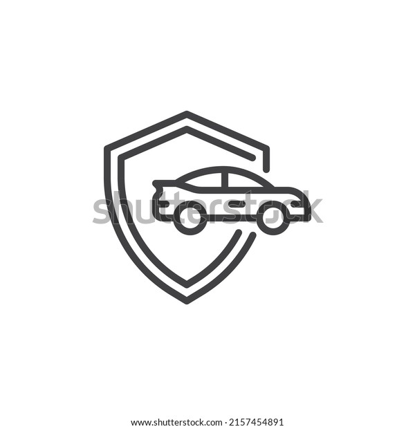 Motor Insurance line icon.
linear style sign for mobile concept and web design. Car insurance
outline vector icon. Symbol, logo illustration. Vector
graphics