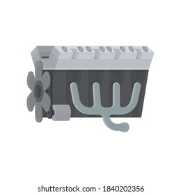 Motor. Internal combustion engine, vector illustration