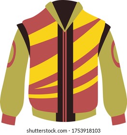 Motor jacket, illustration, vector on white background