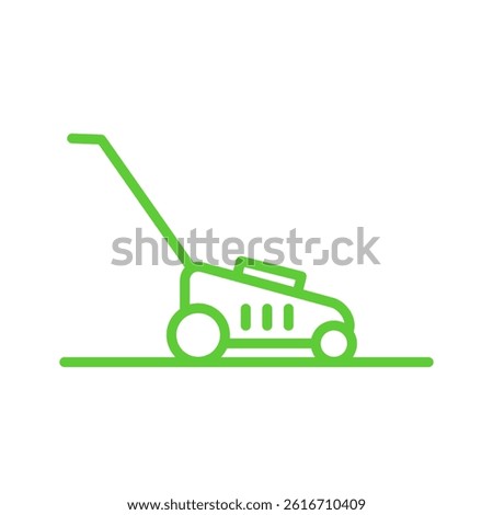 Motor Lawn mover icon, Spring Yard Care, Green icon on white background