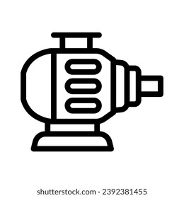 gráfico vectorial de ilustración de icono de línea de motor. Ilustración de elemento simple gráfico vectorial, adecuado para aplicaciones, sitios web y presentaciones aisladas en fondo blanco
