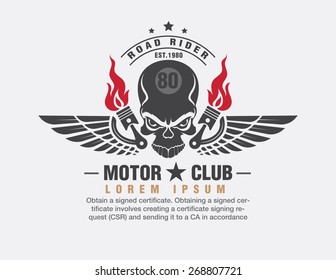 motor logo graphic design. logo, Sticker,  label, arm