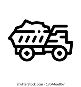 motor lorry icon vector. motor lorry sign. isolated contour symbol illustration