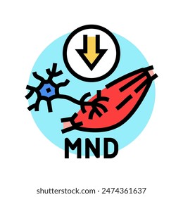 motor neuron diseases color icon vector. motor neuron diseases sign. isolated symbol illustration