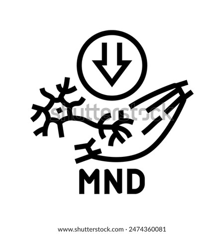 motor neuron diseases line icon vector. motor neuron diseases sign. isolated contour symbol black illustration