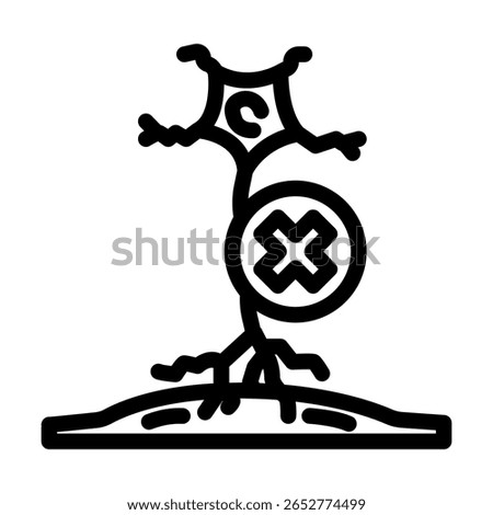 motor neuron diseases line icon vector. motor neuron diseases sign. isolated contour symbol black illustration