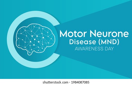 Motor neurone disease (MND) awareness day is observed every year on August 21. it is an uncommon condition that affects the brain and nerves. It causes weakness that gets worse over time. vector art