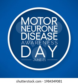 Motor neurone disease (MND) awareness day is observed every year on August 21. it is an uncommon condition that affects the brain and nerves. It causes weakness that gets worse over time. vector art
