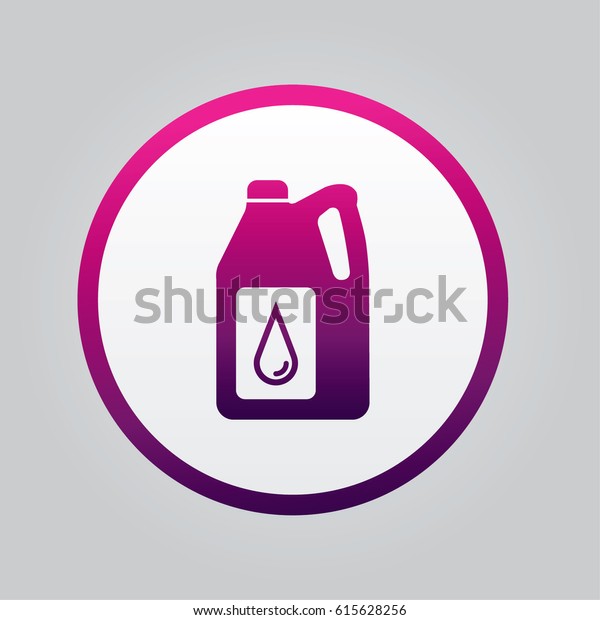 Motor Oil Bottle\
Icon. Isolated Flat\
Design