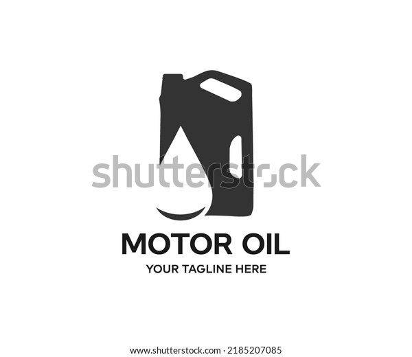 Motor oil bottle logo\
design. Сar engine synthetic or mineral oil change service. Motor\
oil lubricant for diesel or gasoline auto engines vector design and\
illustration.