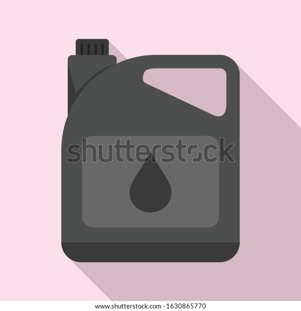 Motor oil canister icon. Flat\
illustration of motor oil canister vector icon for web\
design
