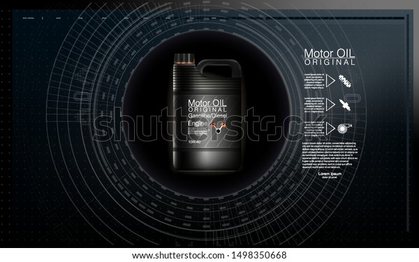 Motor oil canisters and car oil isolated on\
white background. Auto service and car maintenance concept. Engine\
oil advertisement\
background.