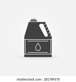 Motor oil for car icon - vector black symbol
