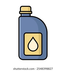 Plantilla de diseño de Vector de icono de aceite de motor simple y limpia