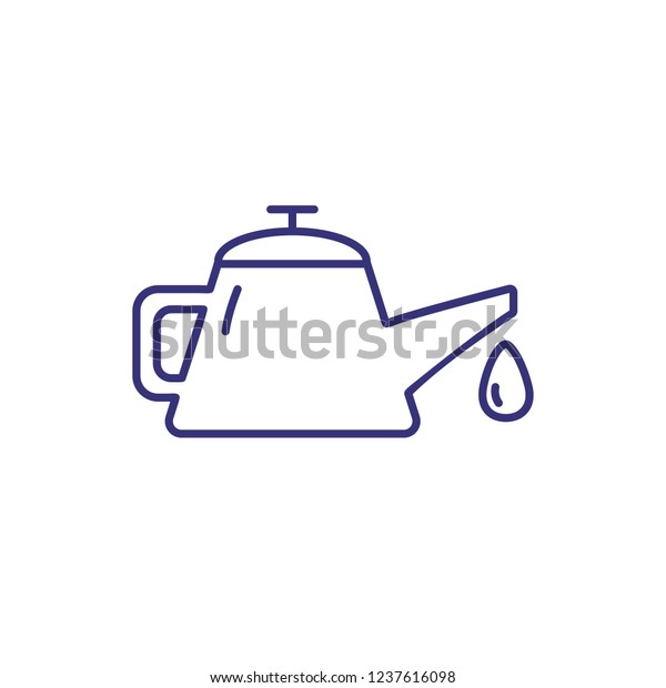 Motor oil line icon. Can, container, drop.\
Car service concept. Can be used for topics like garage, service\
station, maintenance