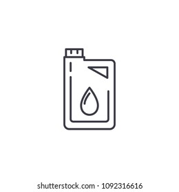 Motor oil linear icon concept. Motor oil line vector sign, symbol, illustration.