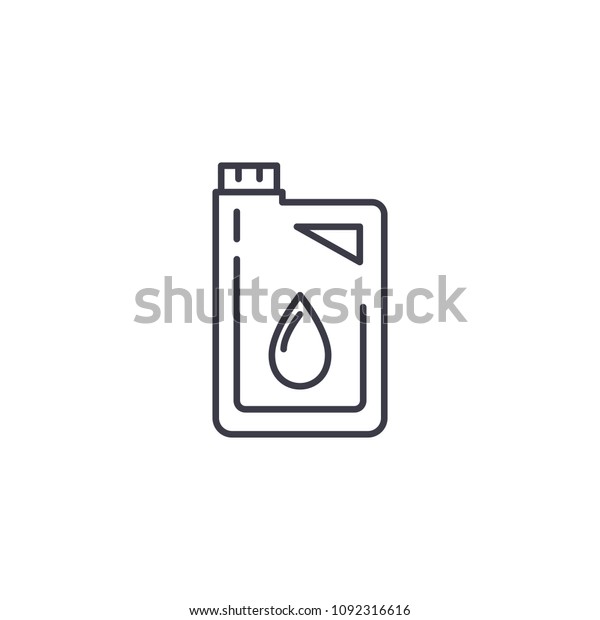 Motor oil linear icon concept. Motor oil\
line vector sign, symbol,\
illustration.