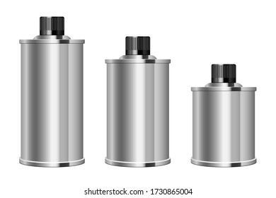 Motor oil metallic bottle vector design illustration isolated on white background