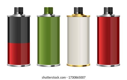 Motor oil metallic bottle vector design illustration isolated on white background