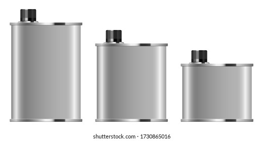 Motor oil metallic bottle vector design illustration isolated on white background