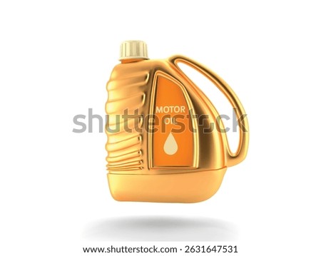 Motor Oil in a Plastic Container 3D Render vector icon illustration.