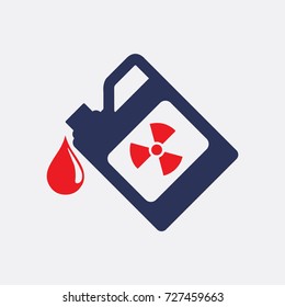 Motor Oil Poison Bottle Icon. Flat Isolated Vector Graphic Design 