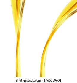 Motor Oil Pouring Isolated On White Background. Vector Illustration.