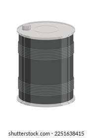 Motor oil tin can. Simple flat illustration.